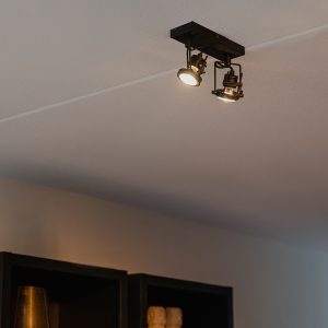 Smart Spotlight Black Incl. 2 Wifi GU10 - Suplux