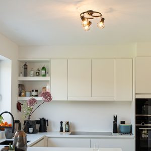 Smart Spotlight Black Rotatable and Tiltable incl. 3 Wifi P45 - Mosh