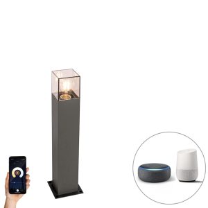 Smart Standing Outdoor Lamp Anthracite 50 cm Incl. Wifi P45 - Denmark
