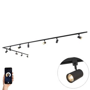Smart Track Lighting System Black 1-Phase 10-Lights Incl. WiFi GU10 - Iconic Jeana