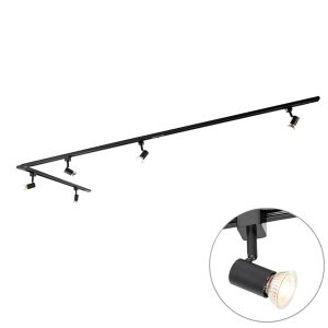 Smart Track Lighting System Black 1-Phase 5-Lights Incl. Wifi GU10 - Iconic Jeany