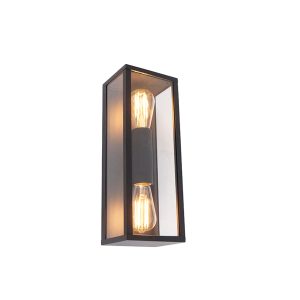 Smart Wall Lamp Black 38 cm 2-Lights IP44 Incl. Wifi ST64 - Charlois