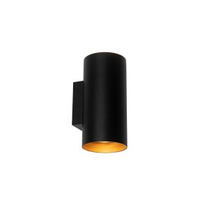 Smart Wall Light Black with Gold 2-Light Incl. Wifi GU10 - Sab