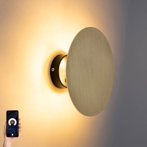 Smart Wall Light Round Gold Incl. 2 Wifi G9 - Pulley