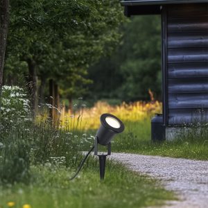 Spike Spotlight Black incl. LED Adjustable IP65 with Cord and Plug - Basic