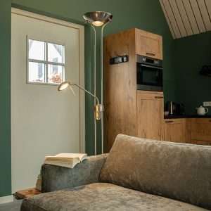 Steel Floor Lamp with Reading Lamp Incl. LED and Dimmer - Diva 2