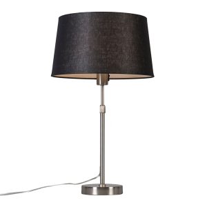 Steel Table Lamp with Black Lampshade 35 cm Adjustable - Parte