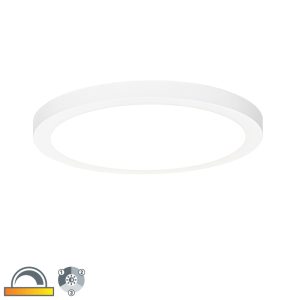 Surface-Mounted or Recessed Spotlight White 30 cm incl. LED 3-Step Dim to Warm with Dip Switch - Trans