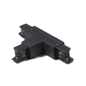 T-Connector for 3-Phase Rail Black Left Top - 3-Phase