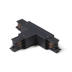 T-Connector for 3-Phase Rail Black Right Below - 3-Phase