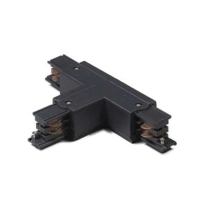 T-Connector for 3-Phase Rail Black Right Top - 3-Phase