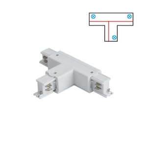 T-Connector for 3-Phase Rail Left O White