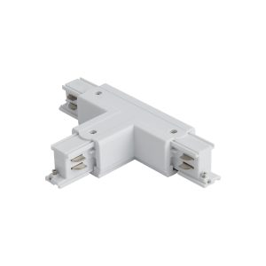 T-Connector for 3-Phase Rail Right T White