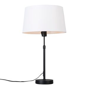 Table Lamp Black with White Lampshade 35 cm Adjustable - Parte