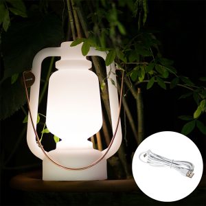 Table Lamp White IP44 Incl. Bluetooth Speaker - Storm Music