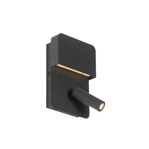 Wall Light Black Incl. LED with USB and Reading Light with Switch - Robin