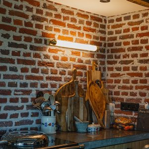 Wall Light White with Gold Incl. LED 3-Step Dimmable IP44 - Yordi